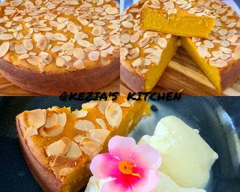 Ultimate Making Recipe Bingka Almond Labu Kuning Butternut Squash Pie Practical Delicious