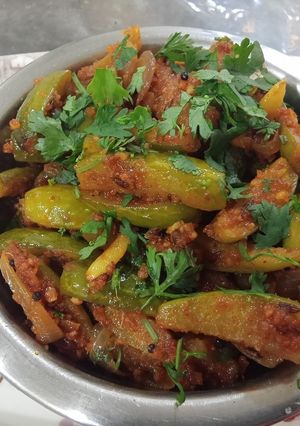 A picture of Ivy gourd (Tendli ki sabzi).