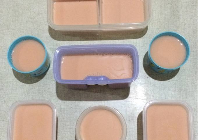 Resep Strawberry Silk Pudding Anti Gagal