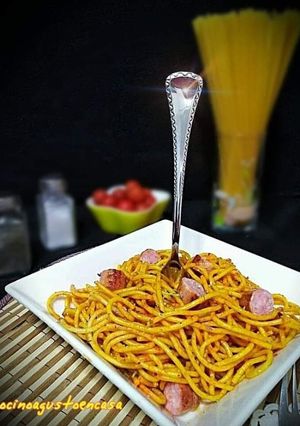 Una foto de Espaguetis