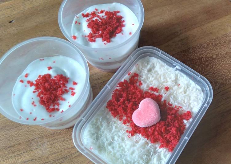 Bagaimana Menyiapkan Red Valvet dessert box (ekonomis full homemade) Anti Gagal