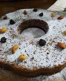 Budín de avena, banana y frutos secos