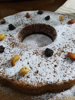 Una foto de Budín de avena, banana y frutos secos