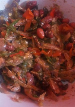 Foto resep Teri asin kacang sambal ijo