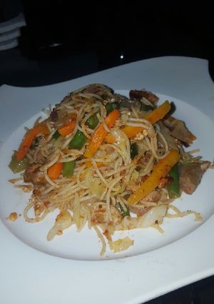 A picture of Chicken noodles.