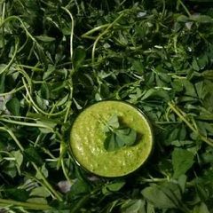 A picture of Fenugreek leaves chutney.