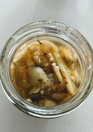 Una foto de Berenjenas al escabeche