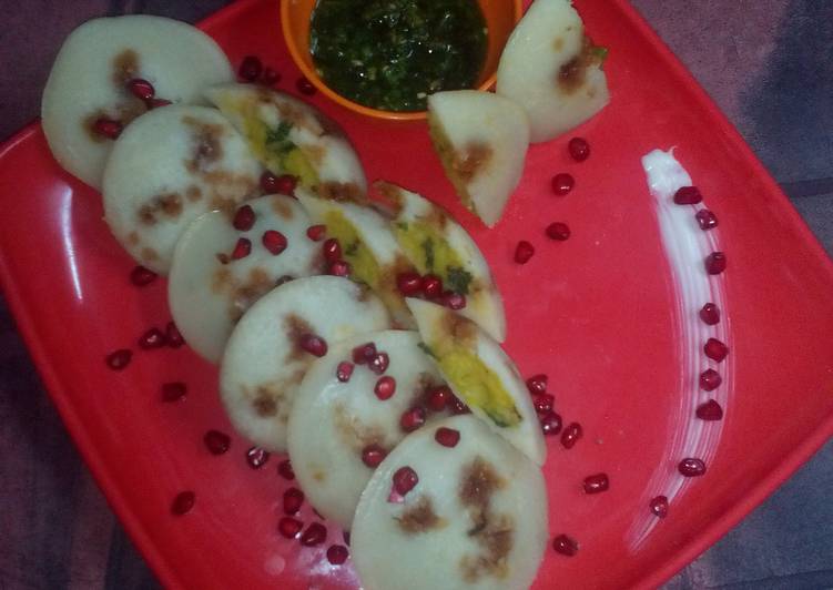 Potato stuffed idli-a new thought