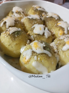 عکسی از دستور توپک سیبزمینی پنیری 🥔🧀