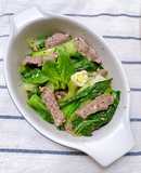 Cải thìa xào thịt bò