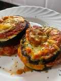 Berenjenas con queso y tomate