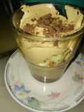 Postre express en vaso con crema de café☕🍧