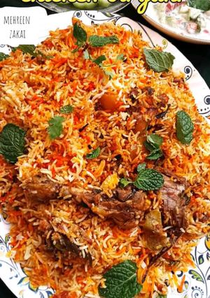 A picture of Chatkharedar restraunt style beef biryani.
