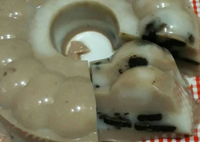 Puding milo oreo