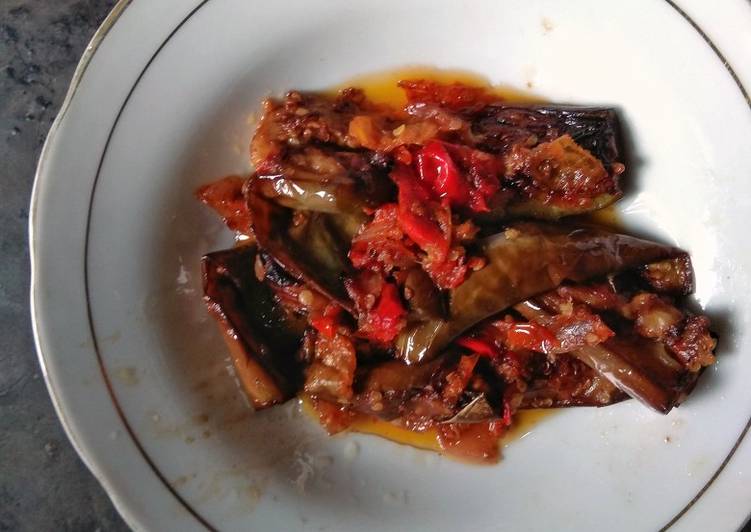 Terong penyet sambal rujak