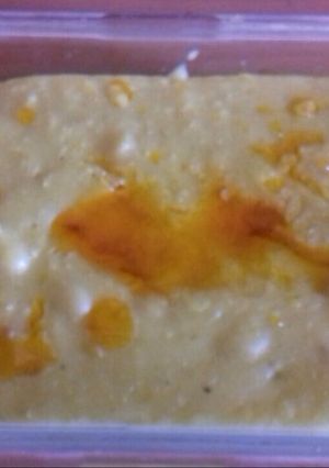 Una foto de Porotos granados con mazamorra