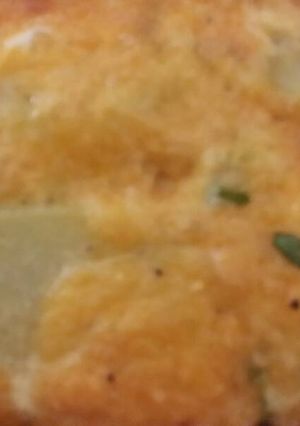 A picture of Smoked truky potatoes layer.