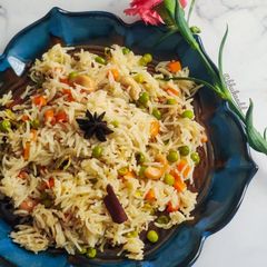 Ghee veggies pulao A picture of Ghee veggies pulao.