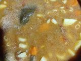 Guiso de Lentejas con Cordero y Fideos Coditos