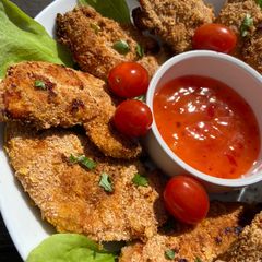 A picture of Skinny oven fried chicken.
