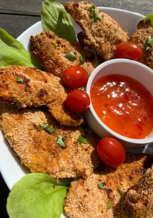 A picture of Skinny oven fried chicken.