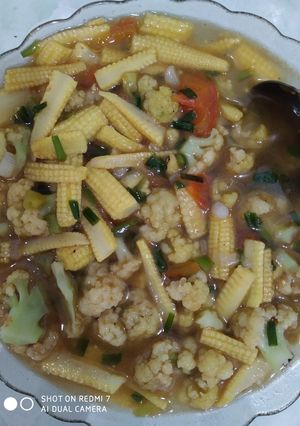 Foto resep Tumis bunga kol dan baby corn