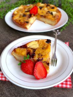 Foto resep Banana Bread Pudding (No mixer, No oven)