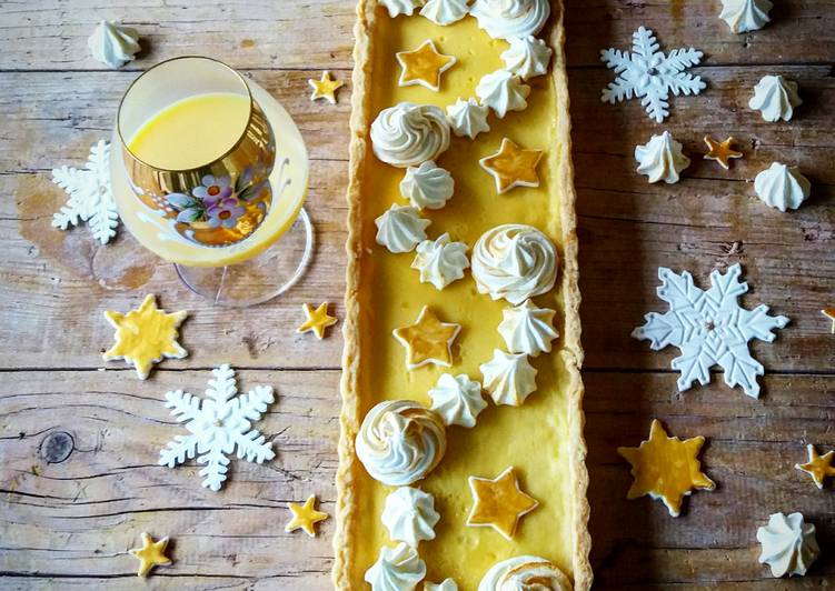 Tarta Navideña de licor de crema catalana y merenguitos