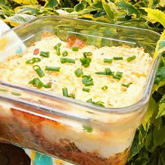 A picture of Shepherd's pie# delightful baking.