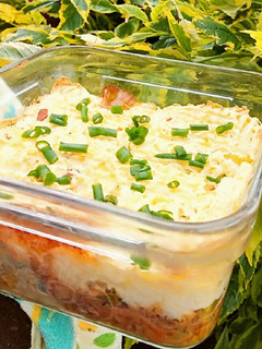 A picture of Shepherd's pie# delightful baking.