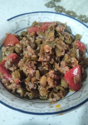 عکسی از دستور خورشت لوبیا سبز