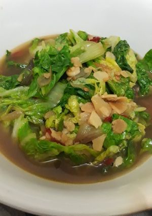 Foto resep Tumis Sawi Kriting Pedas