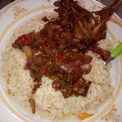 A picture of Carrot Rice with source #amrah.