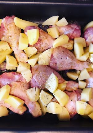Foto di Pollo al forno con patate