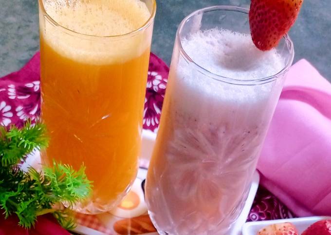 Strawberry and orange shake