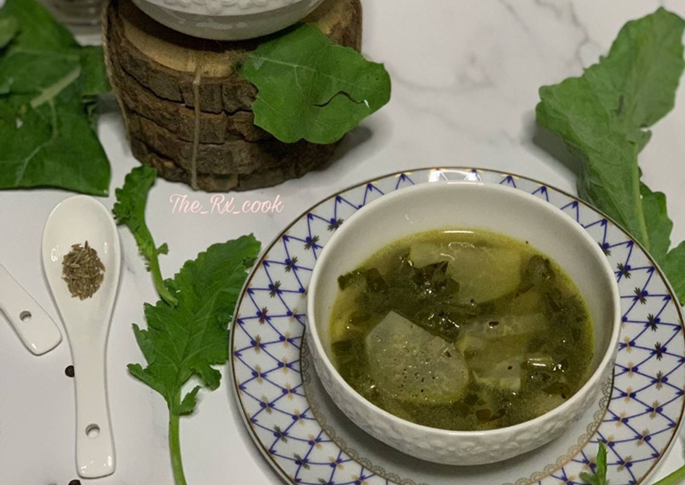 Wild cabbage /ganth gobhi /Knol khol soup