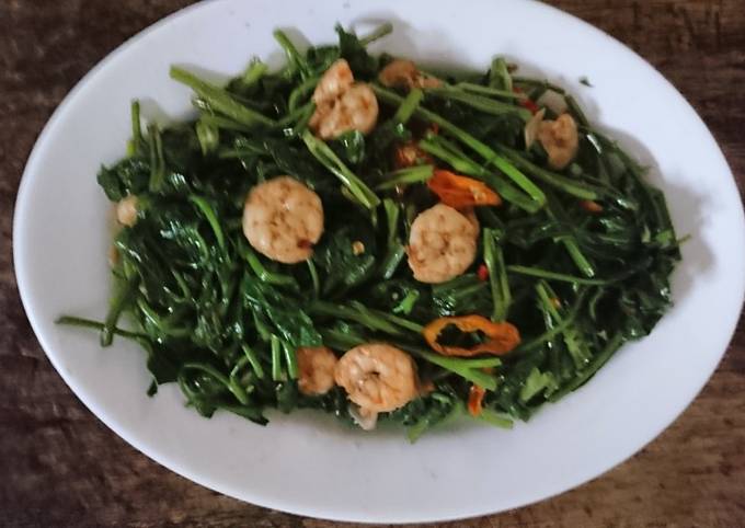 Langkah Mudah Memasak Resep Ca kangkung udang