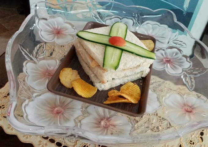 Step-by-Step Guide to Prepare Quick Nachos Cucumber Sandwich.quick and easy