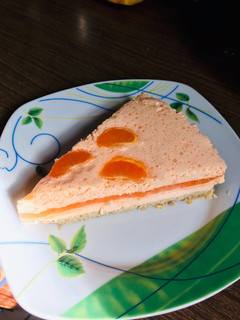Una foto de Tarta fría de naranja