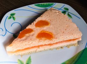 Una foto de Tarta fría de naranja