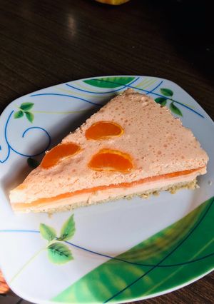 Una foto de Tarta fría de naranja