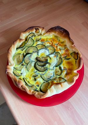 Une photo de Tartes courgettes chèvre frais