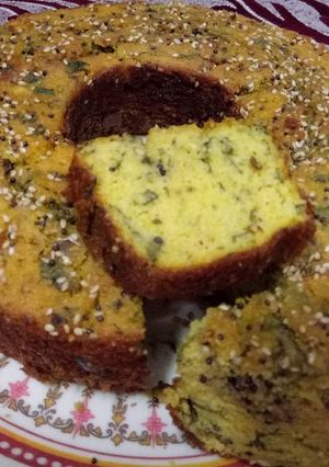 A picture of Gujarati Handvo (multi grain savoury methi cake).