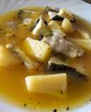 Guiso de pota y rodaballo