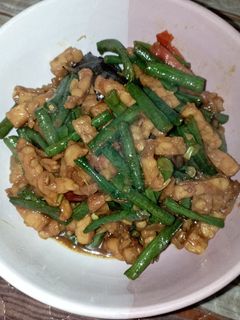 Foto resep Tumis tempe kacang panjang