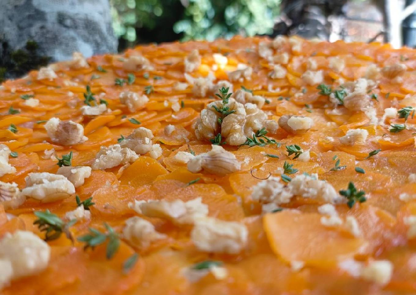 🍂Tarte tatin à la carotte noix et thym