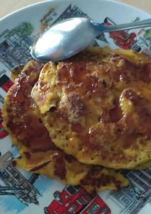 Foto resep Pancake Pisang Saus Madu Simpel Ga Pake ribet