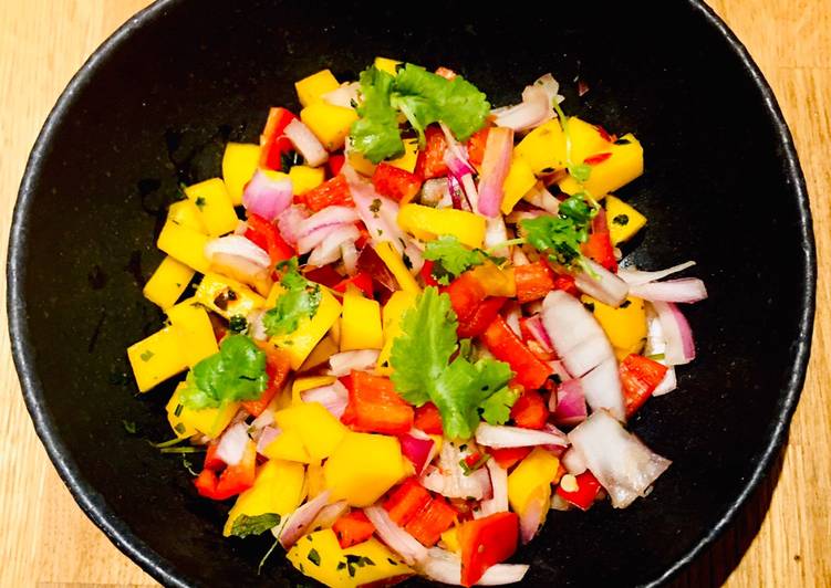 Simple Way to Make Homemade Spicy Mango Salsa