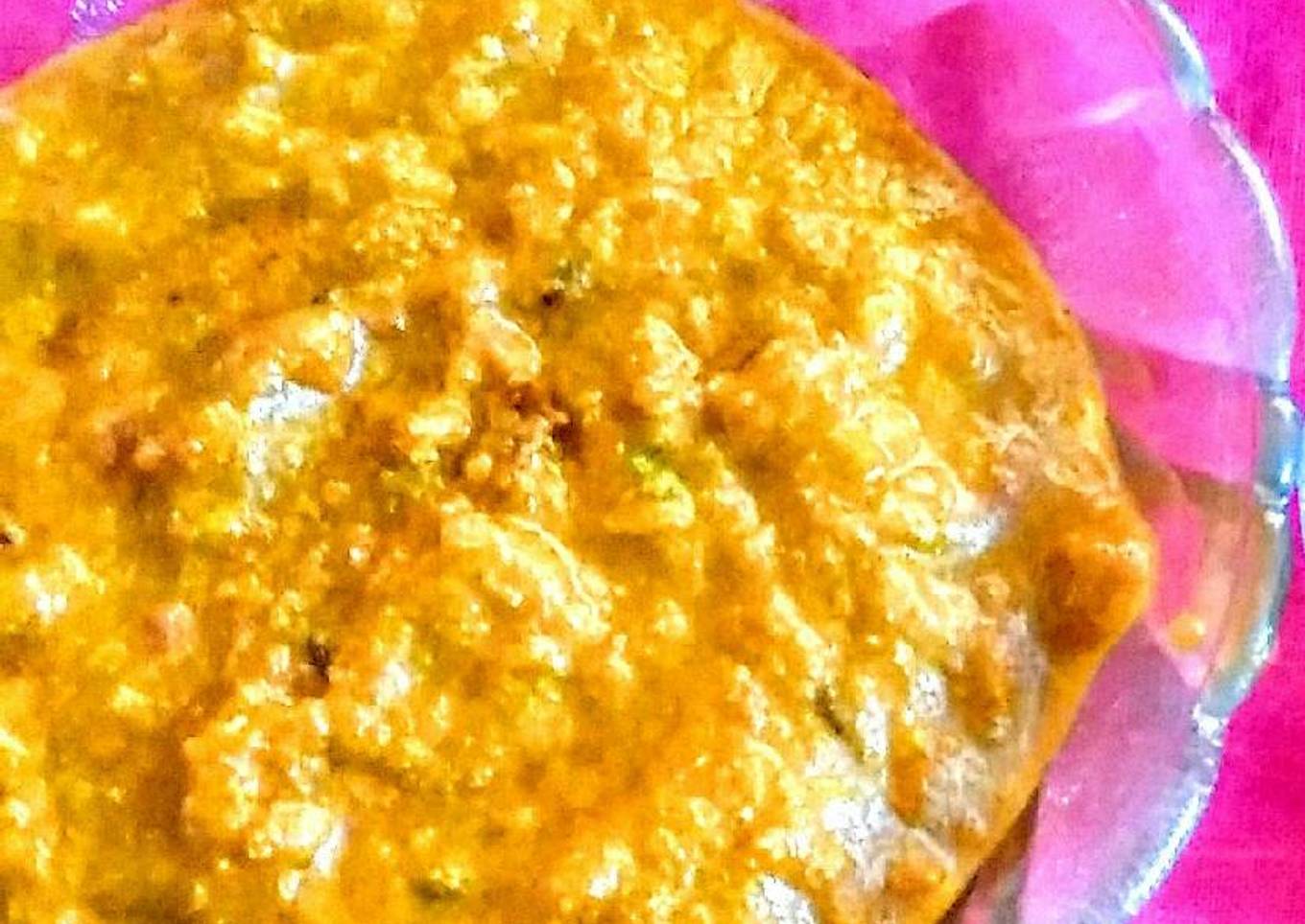 Raw mango and moong dal chuteny