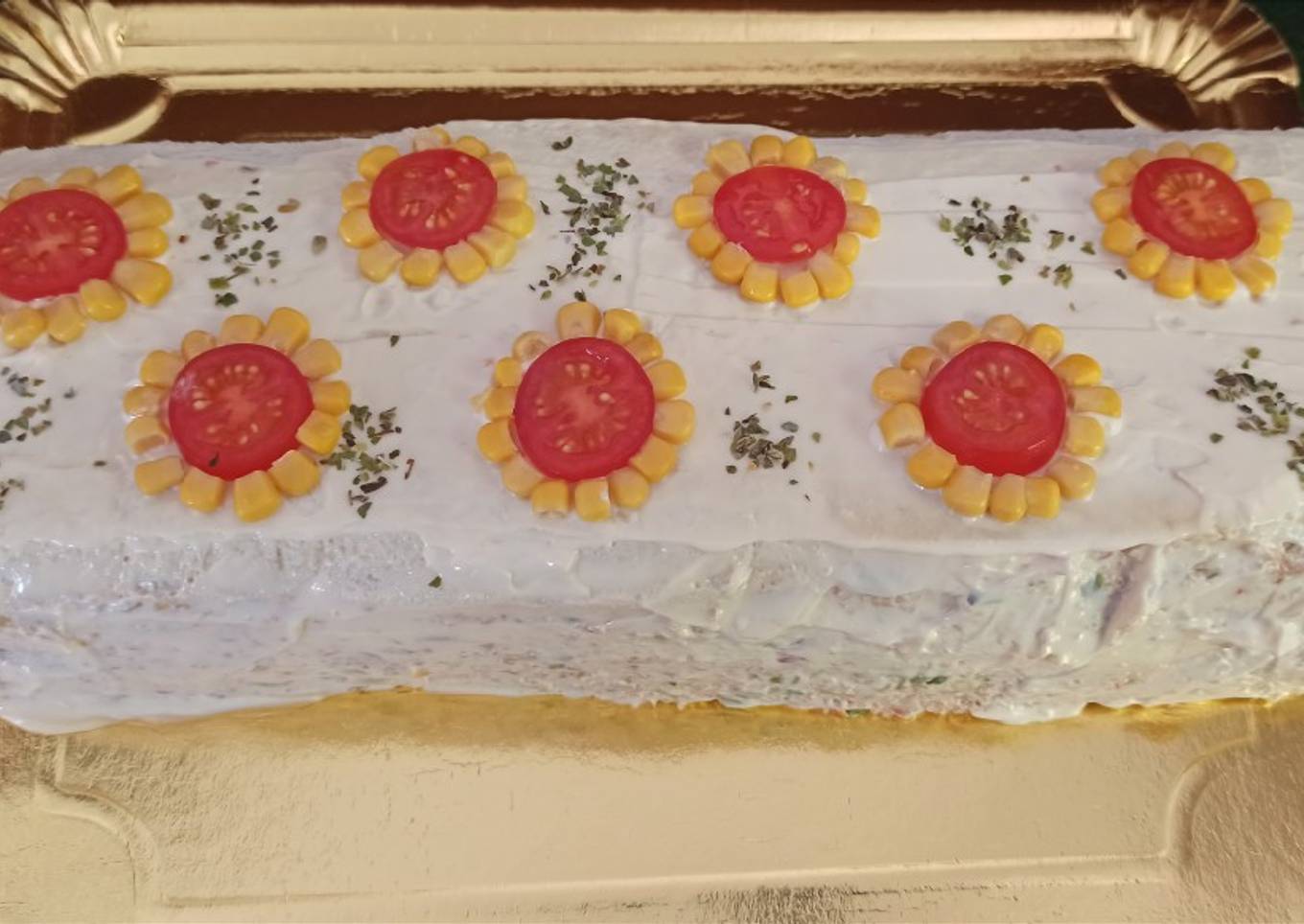 Pastel frío de pan de molde